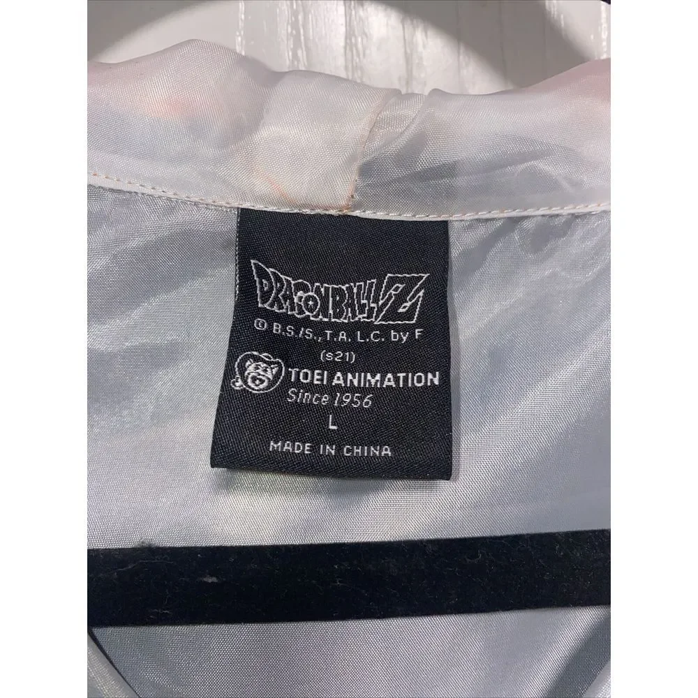 Dragon Ball Z Lightweight Windbreaker Jacket Hooded mid Zipper‎ with pockets Lge